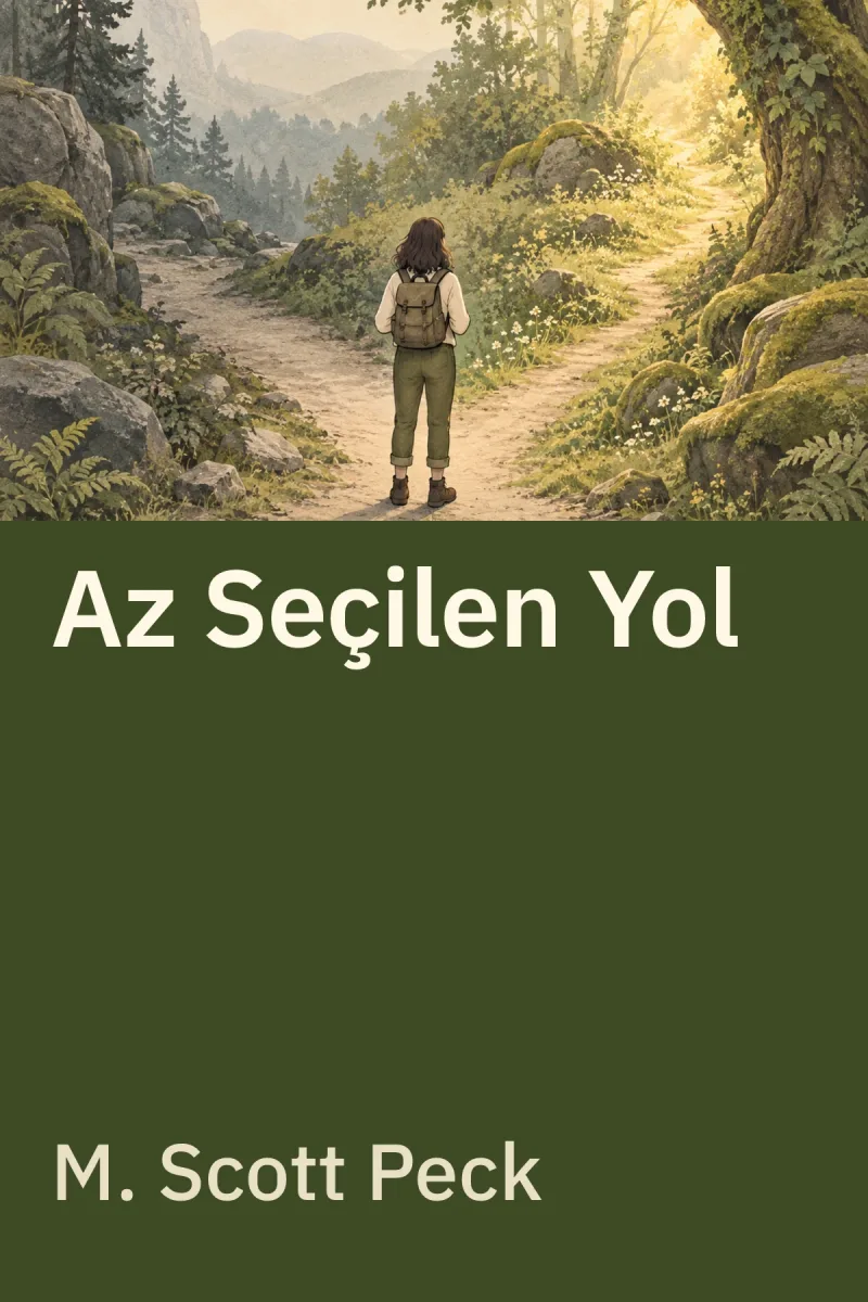 Az Seçilen Yol — M. Scott Peck özgün kitap illüstrasyonu