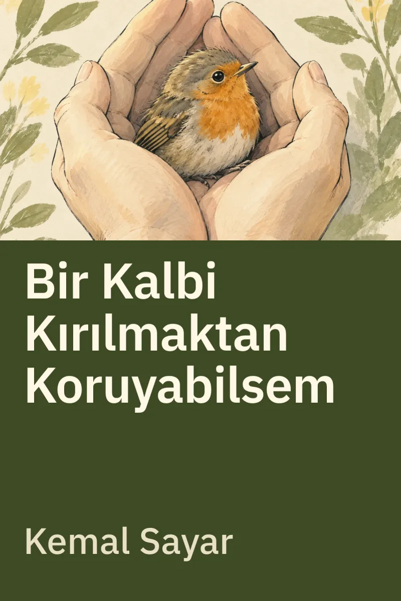 Bir Kalbi Kırılmaktan Koruyabilsem — Kemal Sayar özgün kitap illüstrasyonu