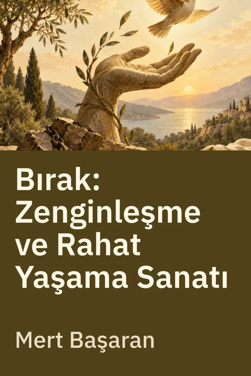 Bırak: Zenginleşme ve Rahat Yaşama Sanatı — Mert Başaran özgün kitap illüstrasyonu