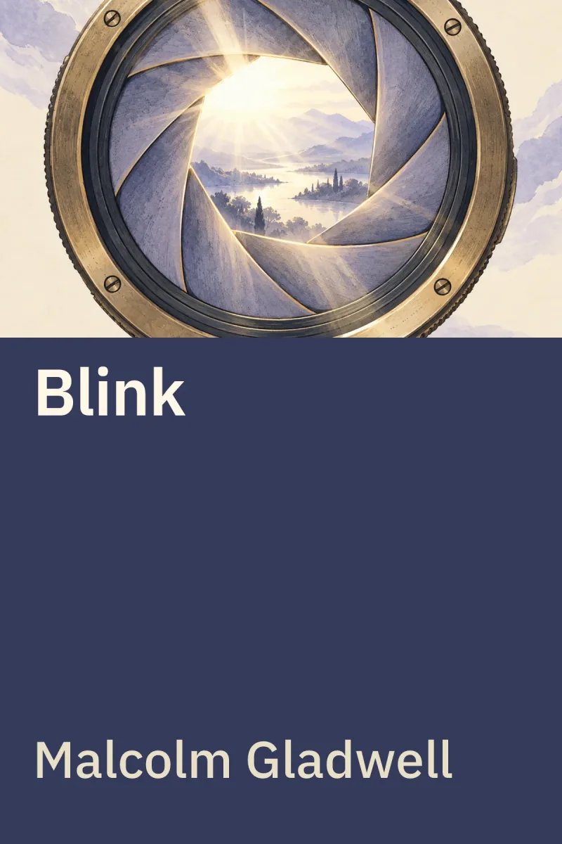 Blink: Düşünmeden Düşünebilmenin Gücü — Malcolm Gladwell özgün kitap illüstrasyonu