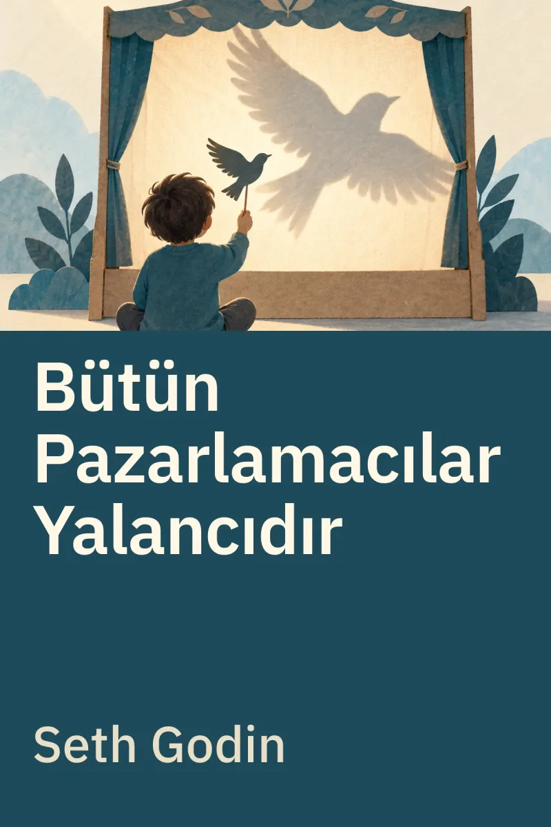 Bütün Pazarlamacılar Yalancıdır - Hikaye Anlatırlar — Seth Godin özgün kitap illüstrasyonu