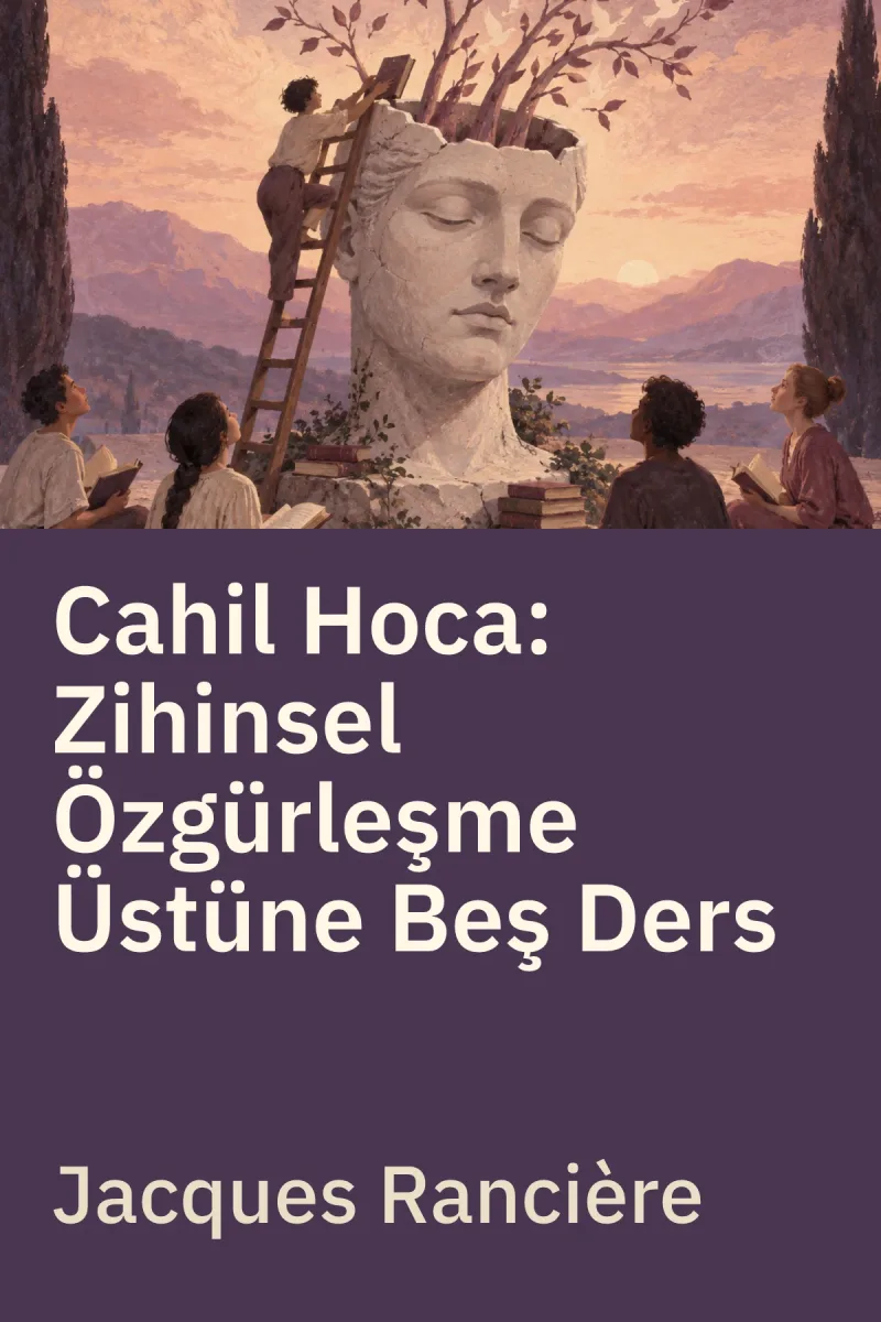 Cahil Hoca: Zihinsel Özgürleşme Üstüne Beş Ders — Jacques Rancière özgün kitap illüstrasyonu