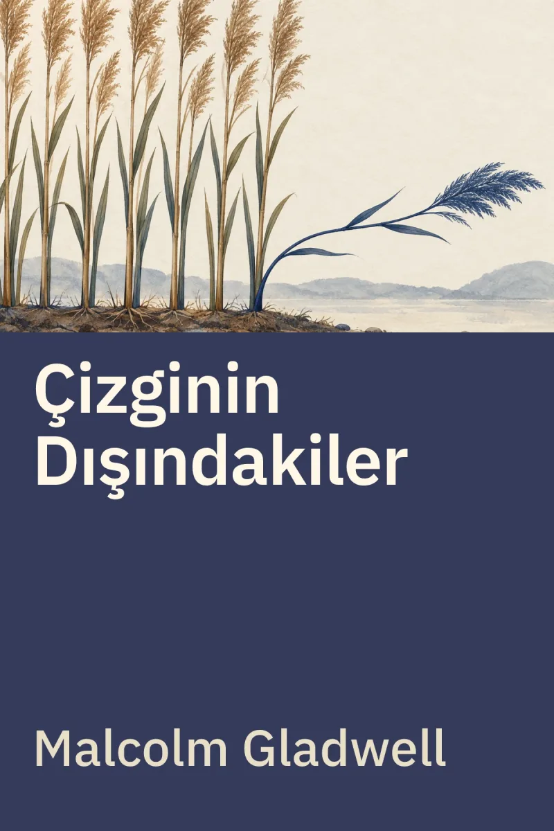 Çizginin Dışındakiler (Outliers): Bazı İnsanlar Neden Daha Başarılı Olur? — Malcolm Gladwell özgün kitap illüstrasyonu