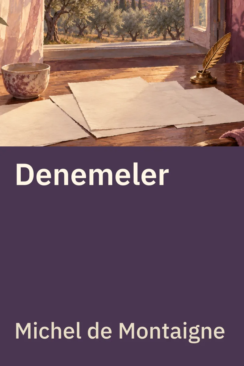 Denemeler — Michel de Montaigne özgün kitap illüstrasyonu