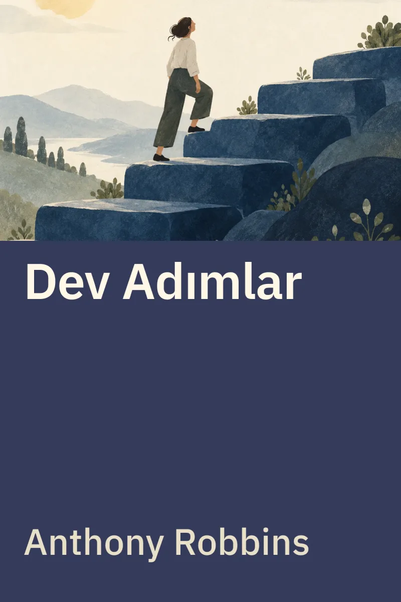 Dev Adımlar — Anthony Robbins özgün kitap illüstrasyonu