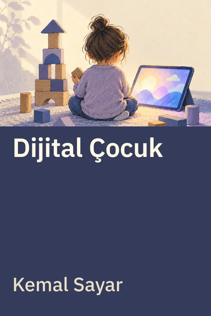 Dijital Çocuk — Kemal Sayar özgün kitap illüstrasyonu