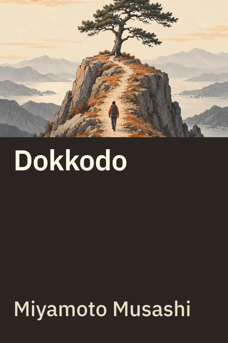 Dokkodo: Yalnız Yürünen Yol (21 Yaşam İlkesi) — Miyamoto Musashi özgün kitap illüstrasyonu