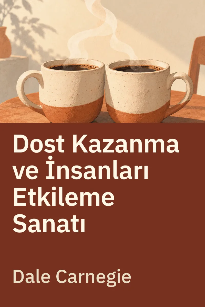 Dost Kazanma ve İnsanları Etkileme Sanatı — Dale Carnegie özgün kitap illüstrasyonu