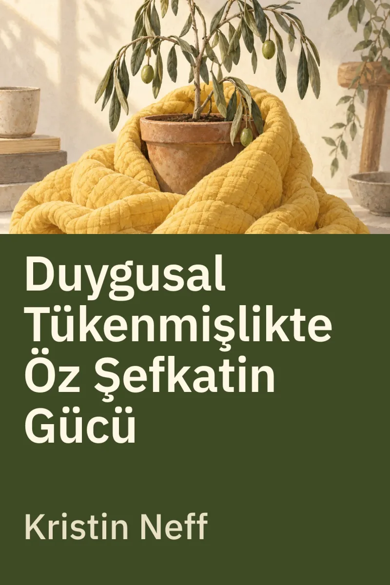 Duygusal Tükenmişlikte Öz Şefkatin Gücü - Zihinsel ve Duygusal Yorgunluğunuzu Aşmanıza Destek Olacak Uygulamalar — Kristin Neff özgün kitap illüstrasyonu