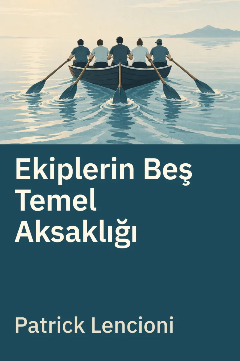 Ekiplerin Beş Temel Aksaklığı — Patrick Lencioni özgün kitap illüstrasyonu