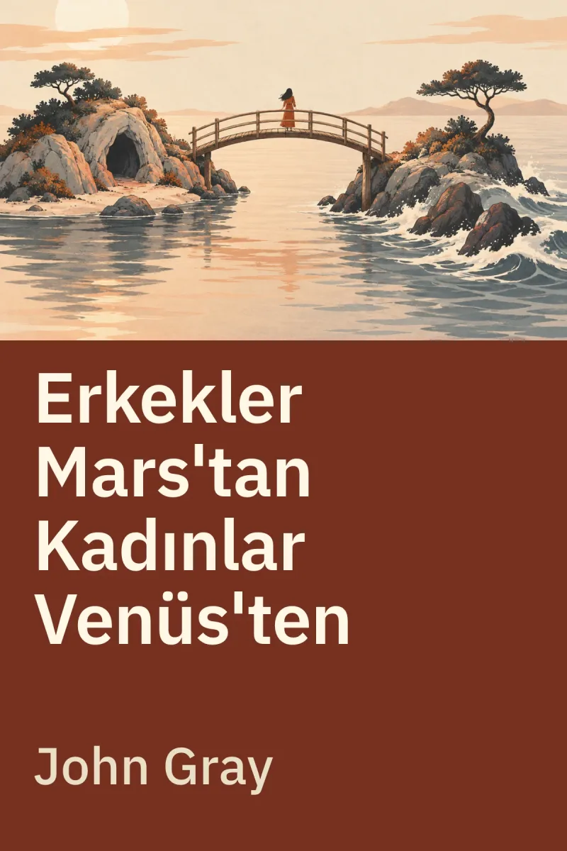 Erkekler Mars'tan Kadınlar Venüs'ten — John Gray özgün kitap illüstrasyonu