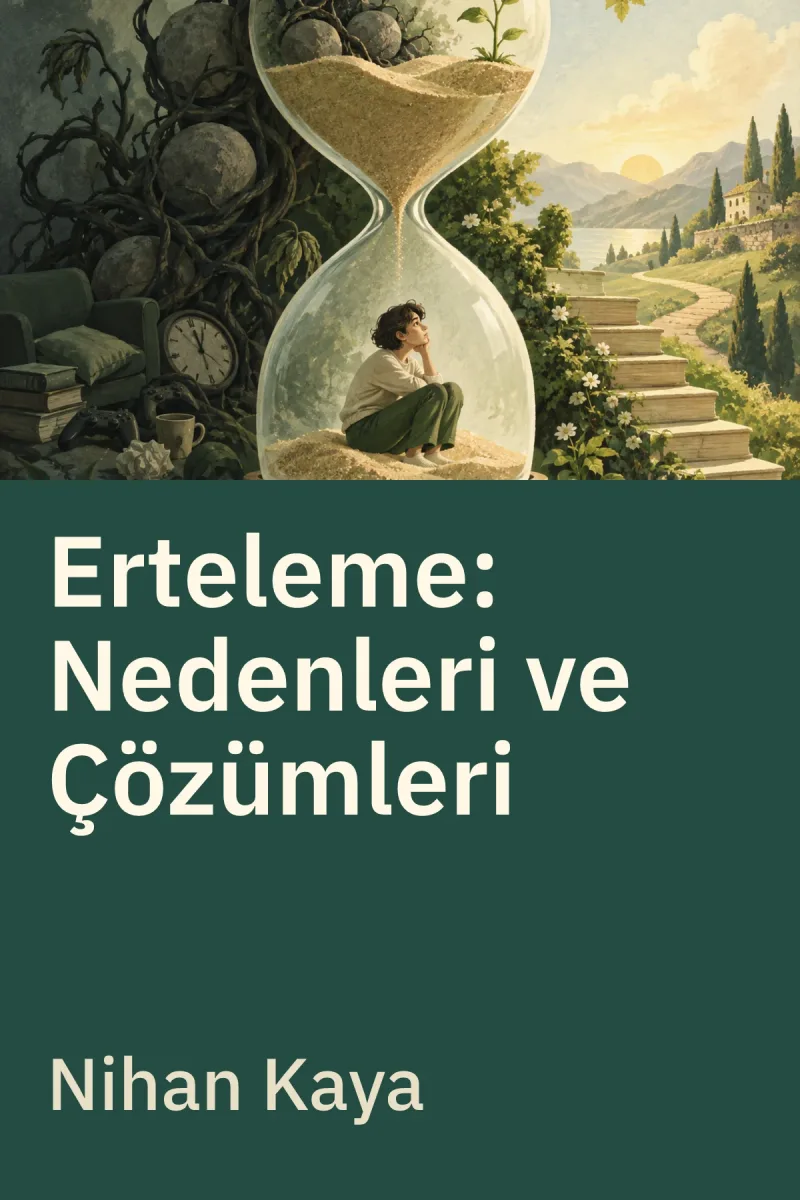 Erteleme: Nedenleri ve Çözümleri — Nihan Kaya özgün kitap illüstrasyonu