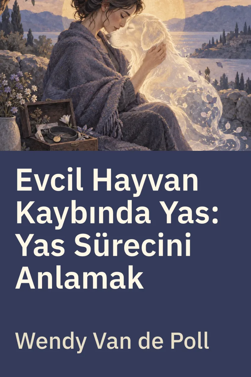 Evcil Hayvan Kaybında Yas: Yas Sürecini ve Kendimizi Anlamak — Wendy Van de Poll özgün kitap illüstrasyonu