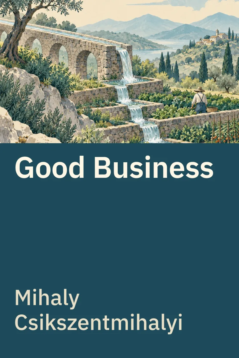 Good Business: Liderlik, Akış ve Anlam Yaratma — Mihaly Csikszentmihalyi özgün kitap illüstrasyonu