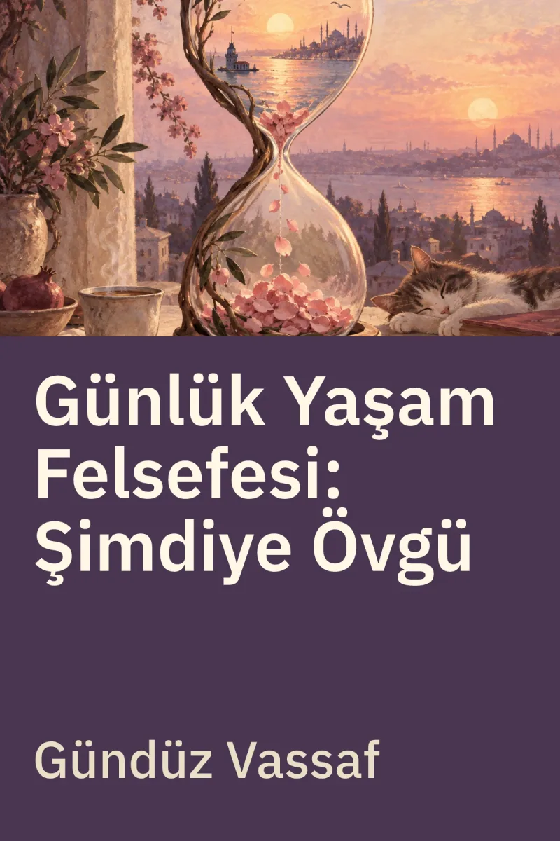 Günlük Yaşam Felsefesi: Şimdiye Övgü — Gündüz Vassaf özgün kitap illüstrasyonu