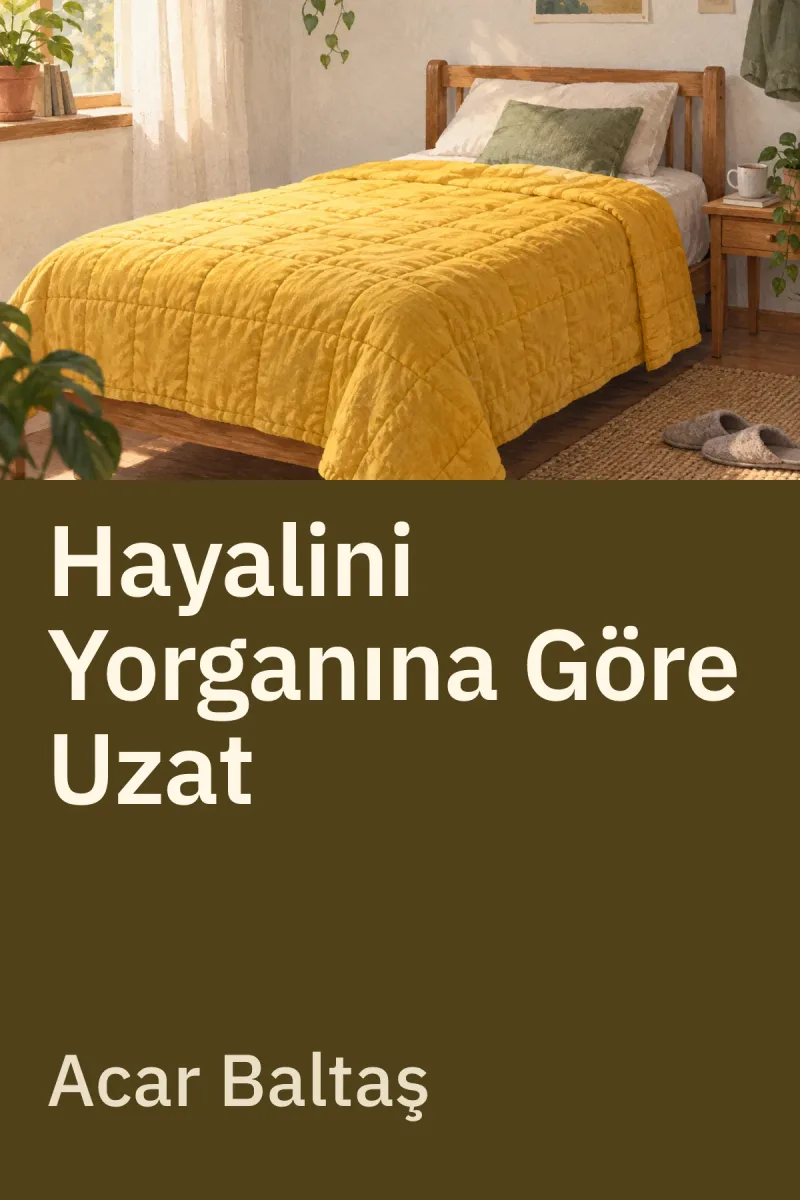 Hayalini Yorganına Göre Uzat — Acar Baltaş özgün kitap illüstrasyonu