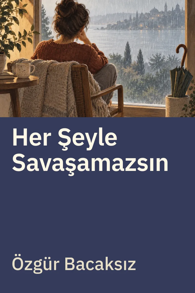 Her Şeyle Savaşamazsın — Özgür Bacaksız özgün kitap illüstrasyonu