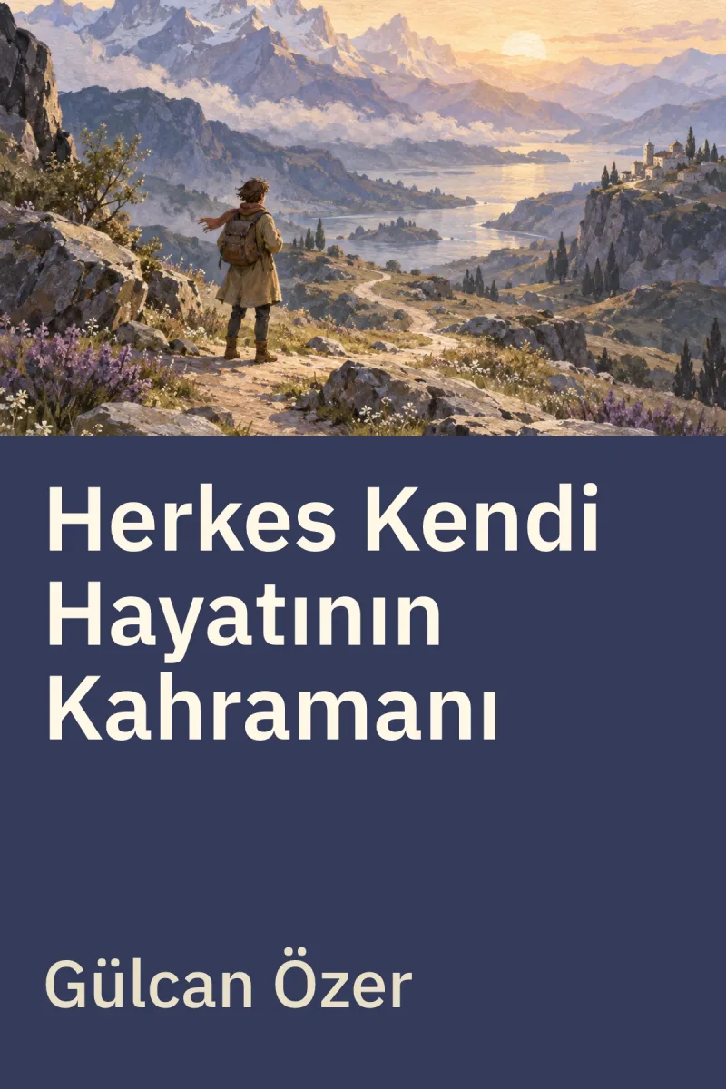 Herkes Kendi Hayatının Kahramanı — Gülcan Özer özgün kitap illüstrasyonu