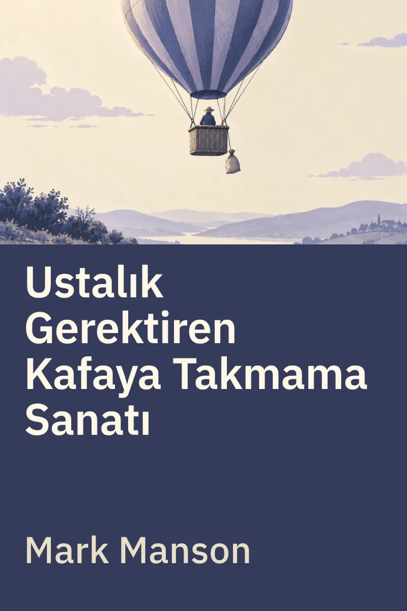 Ustalık Gerektiren Kafaya Takmama Sanatı — Mark Manson özgün kitap illüstrasyonu