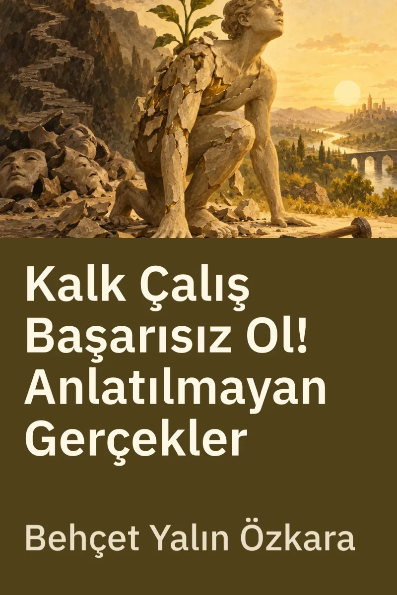 Kalk Çalış Başarısız Ol! Hayatta Sana Anlatılmayan Gerçekler — Behçet Yalın Özkara özgün kitap illüstrasyonu