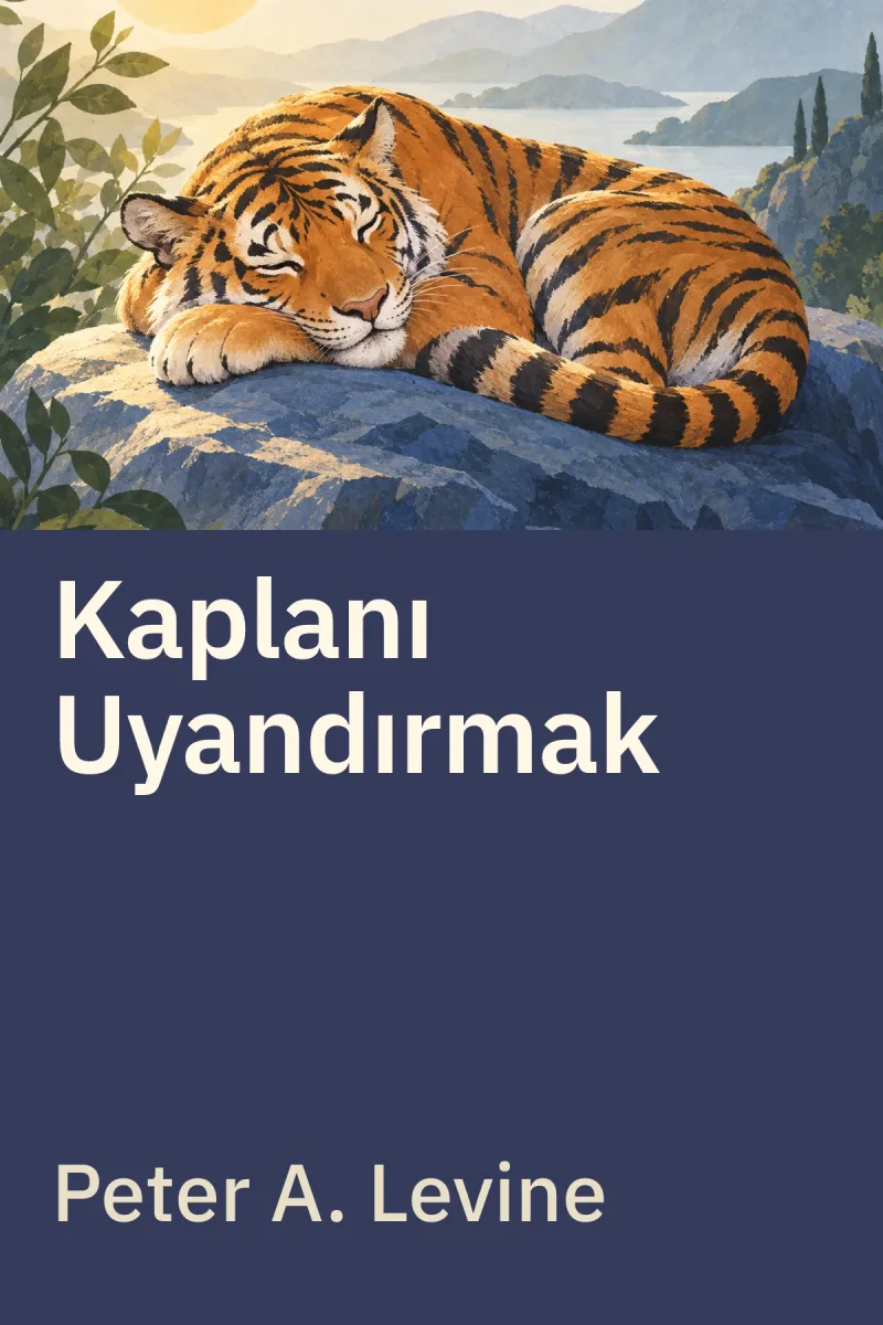 Kaplanı Uyandırmak — Peter A. Levine özgün kitap illüstrasyonu