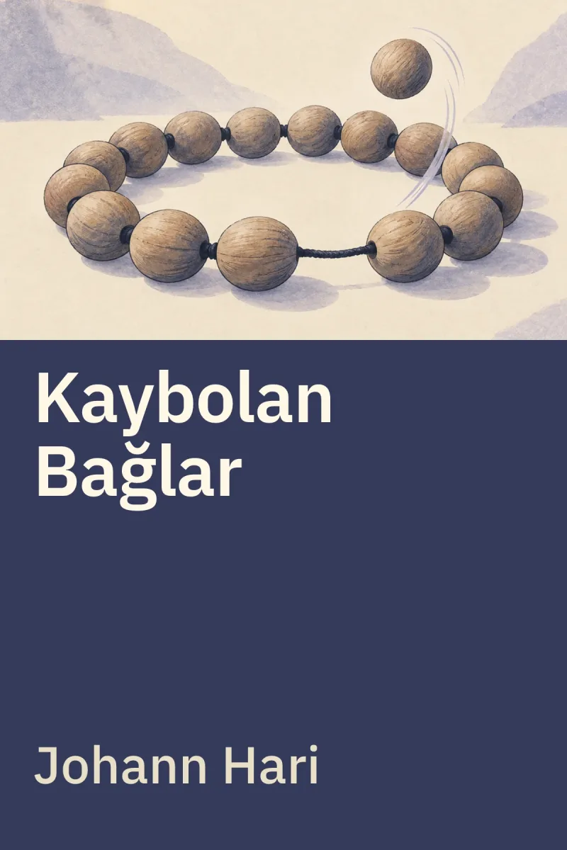 Kaybolan Bağlar: Depresyonun Gerçek Nedenleri ve Beklenmedik Çözümler — Johann Hari özgün kitap illüstrasyonu