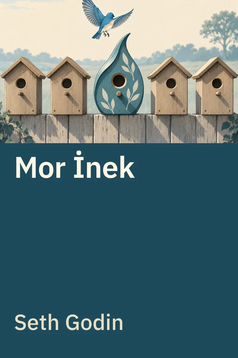 Mor İnek — Seth Godin özgün kitap illüstrasyonu