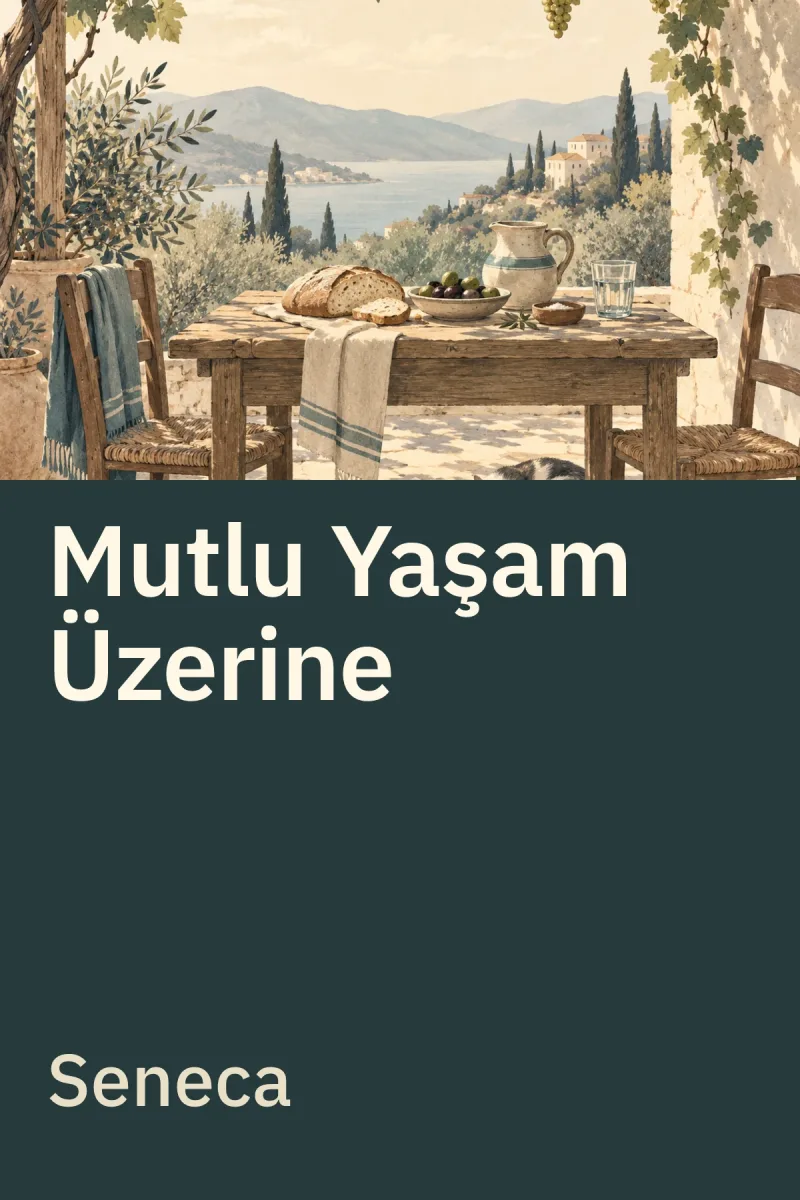 Mutlu Yaşam Üzerine — Seneca özgün kitap illüstrasyonu
