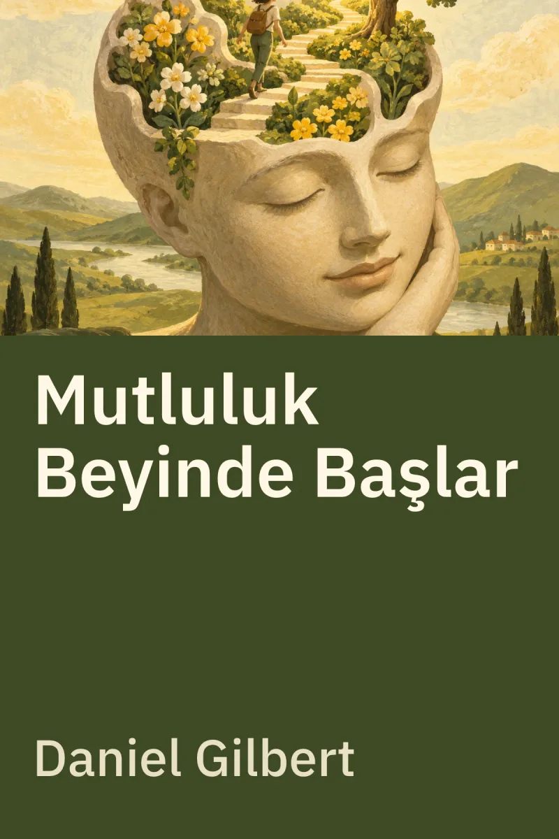 Mutluluk Beyinde Başlar — Daniel Gilbert özgün kitap illüstrasyonu