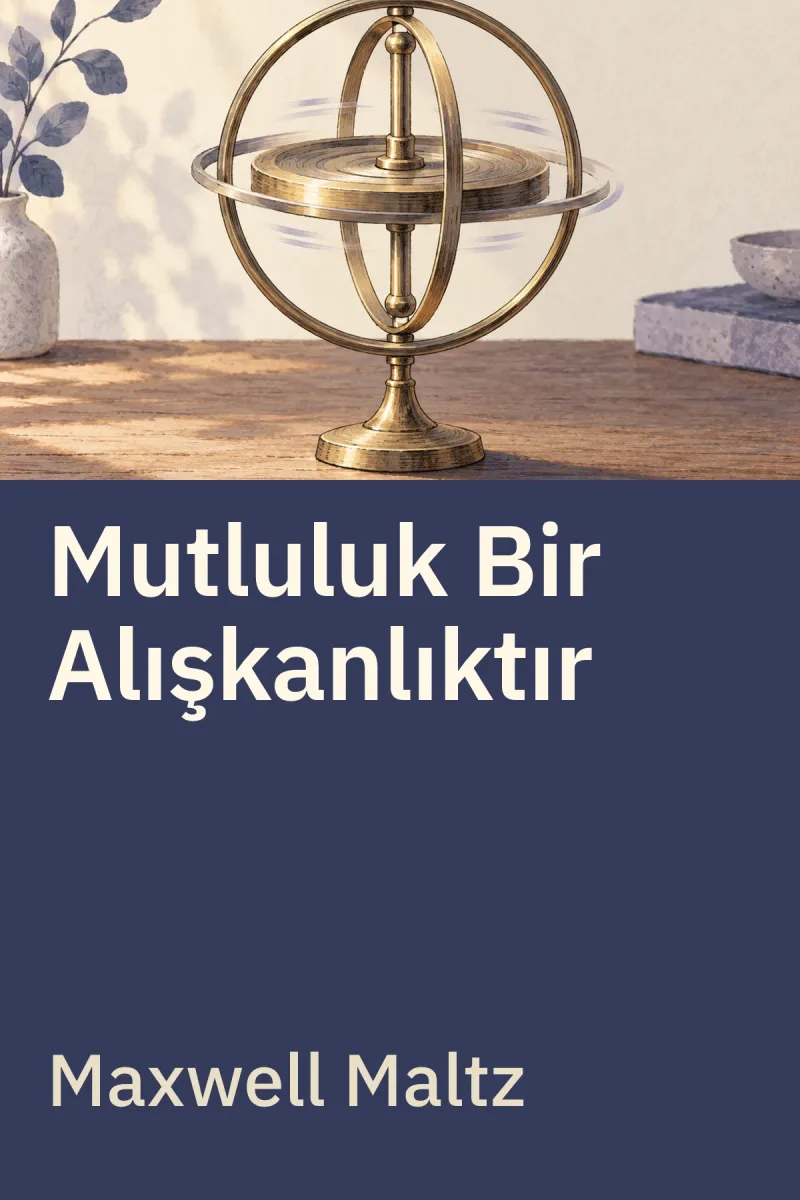 Mutluluk Bir Alışkanlıktır: Psiko Sibernetik — Maxwell Maltz özgün kitap illüstrasyonu