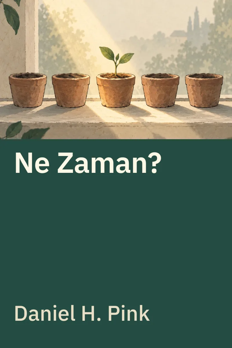 Ne Zaman? Mükemmel Zamanlamanın Bilimsel Sırları — Daniel H. Pink özgün kitap illüstrasyonu