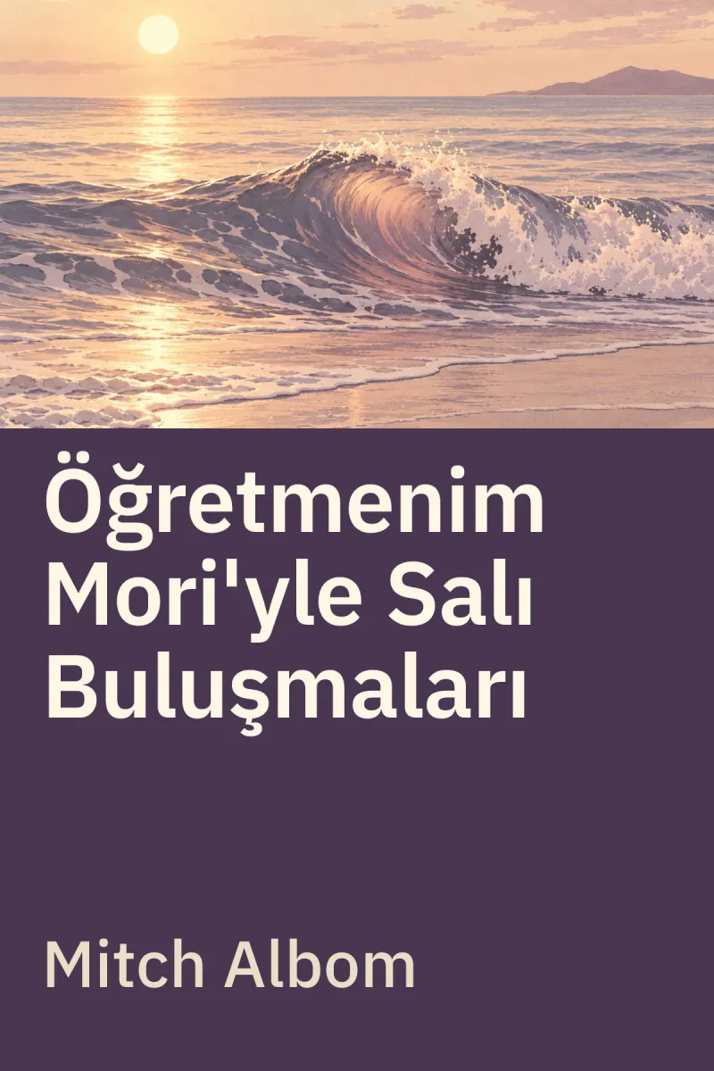 Öğretmenim Mori'yle Salı Buluşmaları — Mitch Albom özgün kitap illüstrasyonu