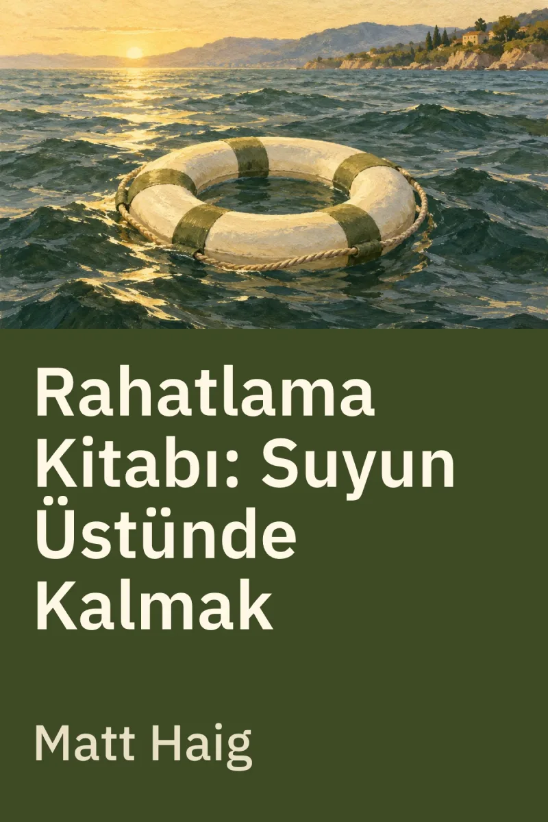 Rahatlama Kitabı: Suyun Üstünde Kalmamı Sağlayan Düşünceler — Matt Haig özgün kitap illüstrasyonu