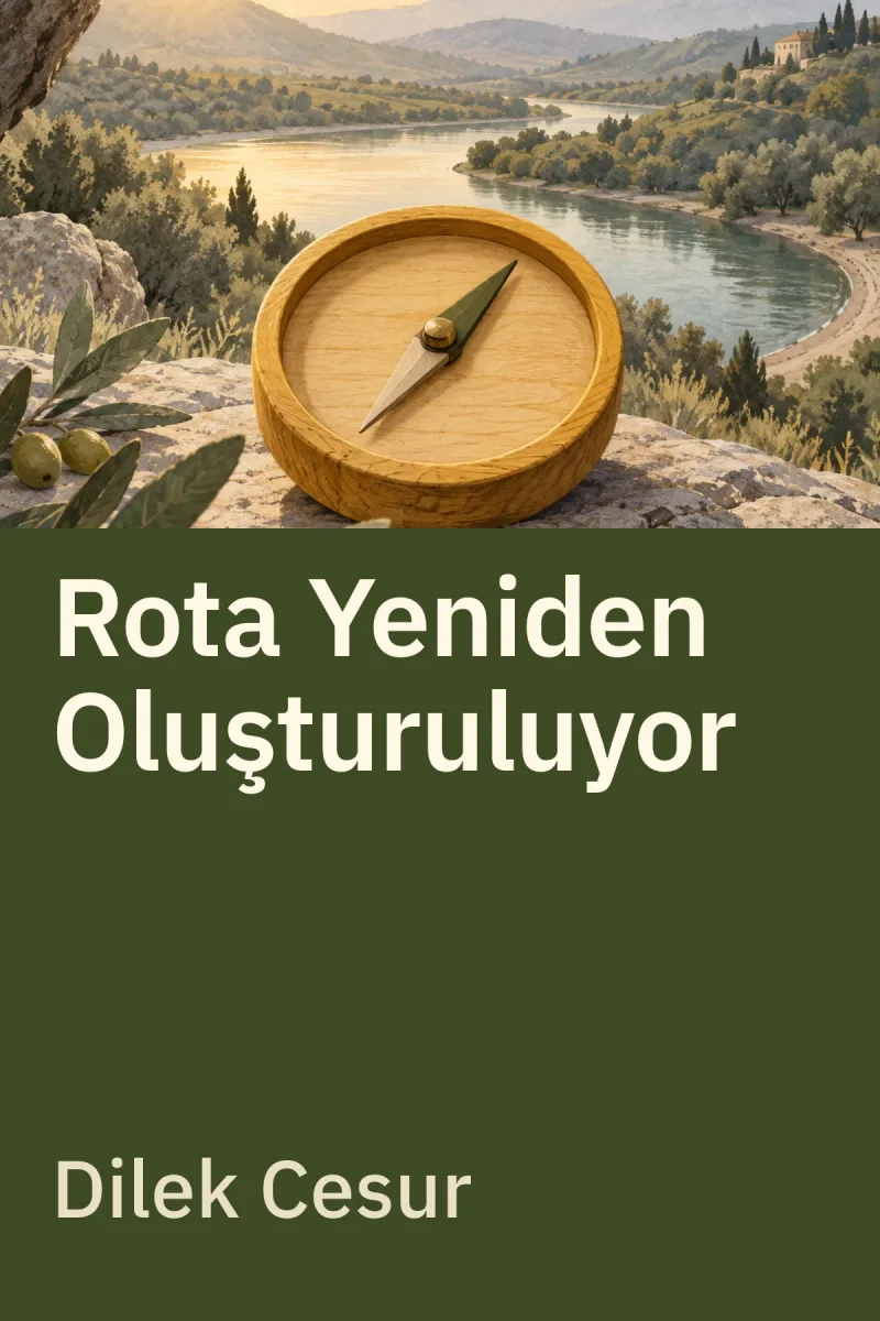Rota Yeniden Oluşturuluyor — Dilek Cesur özgün kitap illüstrasyonu