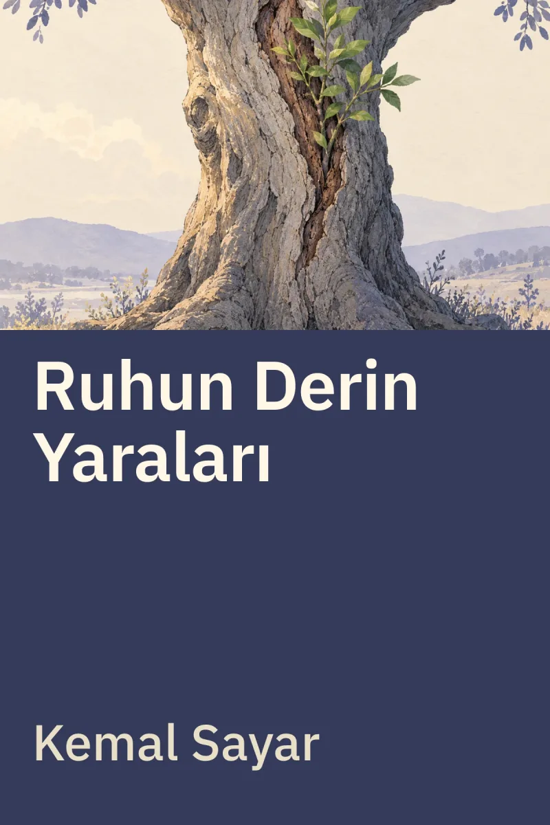 Ruhun Derin Yaraları — Kemal Sayar özgün kitap illüstrasyonu