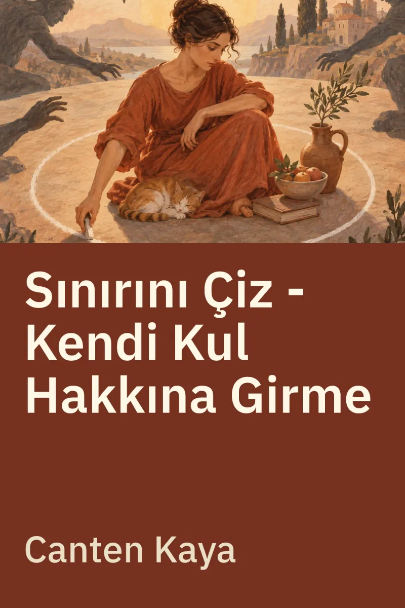 Sınırını Çiz - Kendi Kul Hakkına Girme — Canten Kaya özgün kitap illüstrasyonu