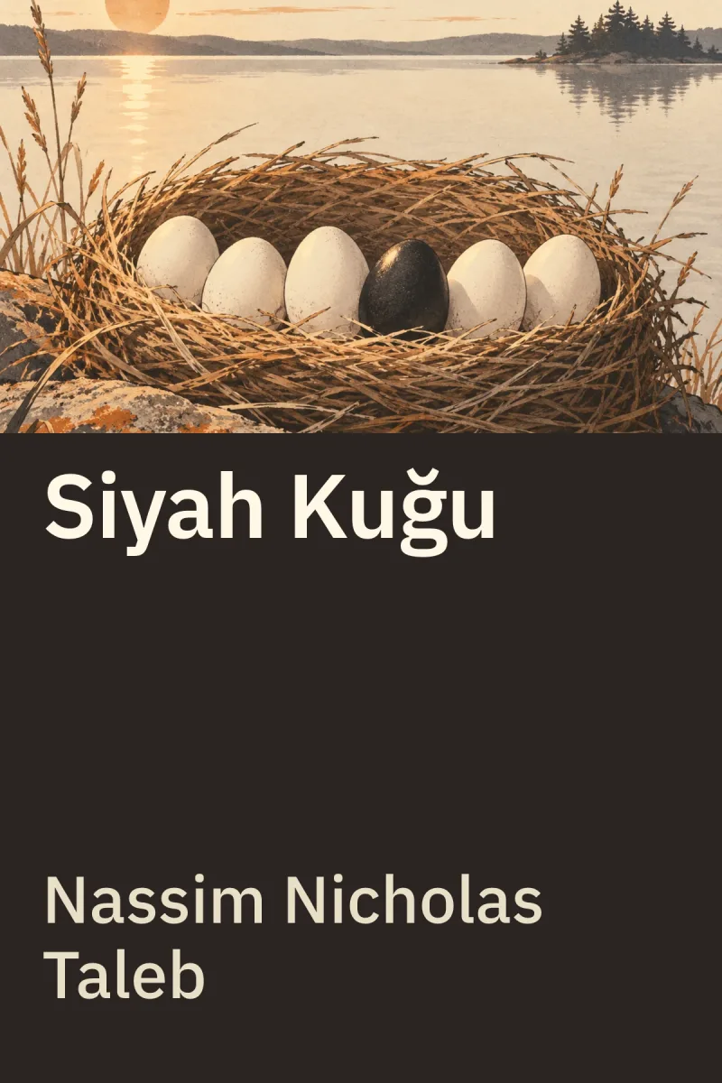 Siyah Kuğu — Nassim Nicholas Taleb özgün kitap illüstrasyonu