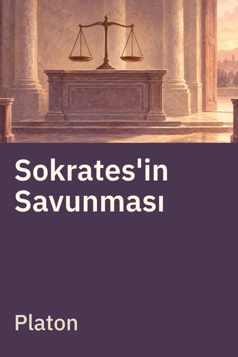 Sokrates'in Savunması — Platon özgün kitap illüstrasyonu