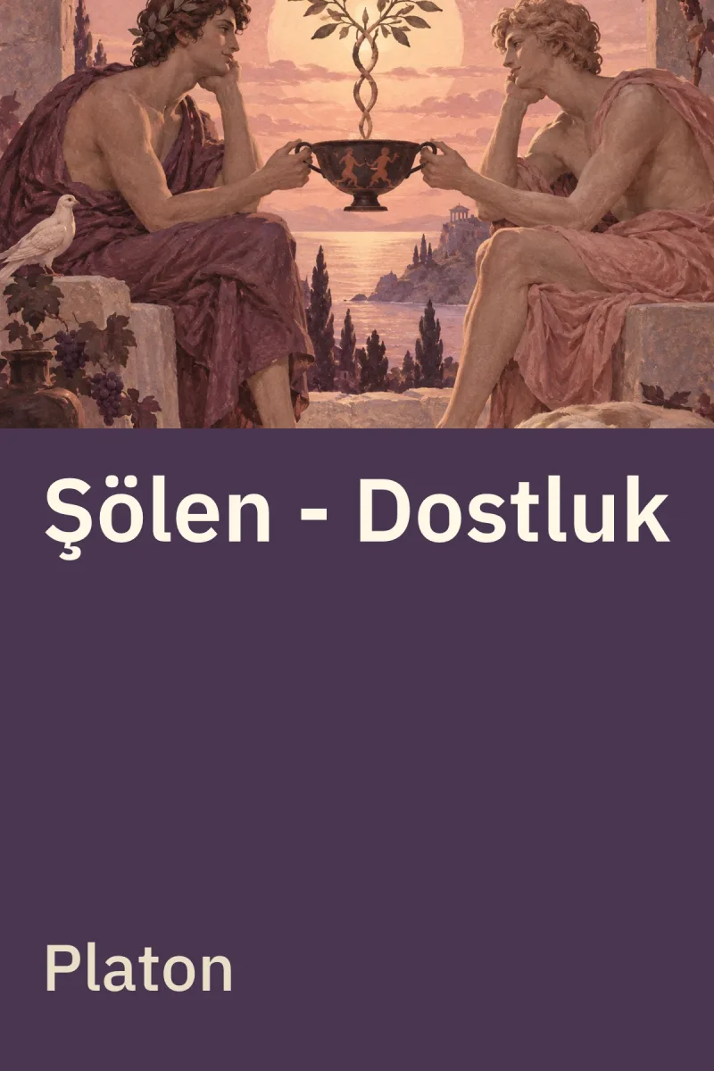 Şölen - Dostluk — Platon özgün kitap illüstrasyonu