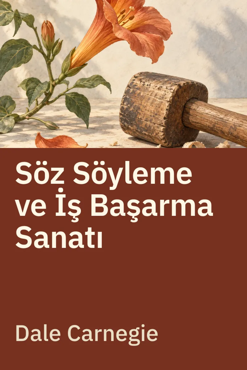 Söz Söyleme ve İş Başarma Sanatı — Dale Carnegie özgün kitap illüstrasyonu
