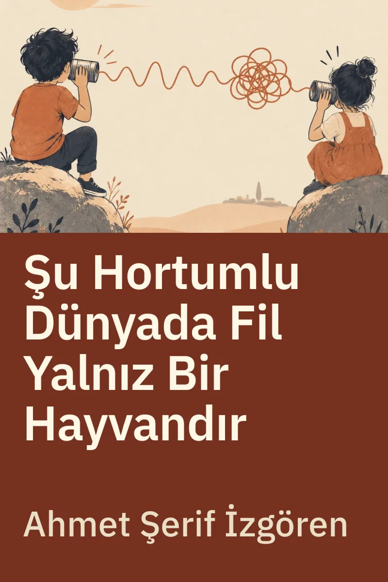 Şu Hortumlu Dünyada Fil Yalnız Bir Hayvandır — Ahmet Şerif İzgören özgün kitap illüstrasyonu
