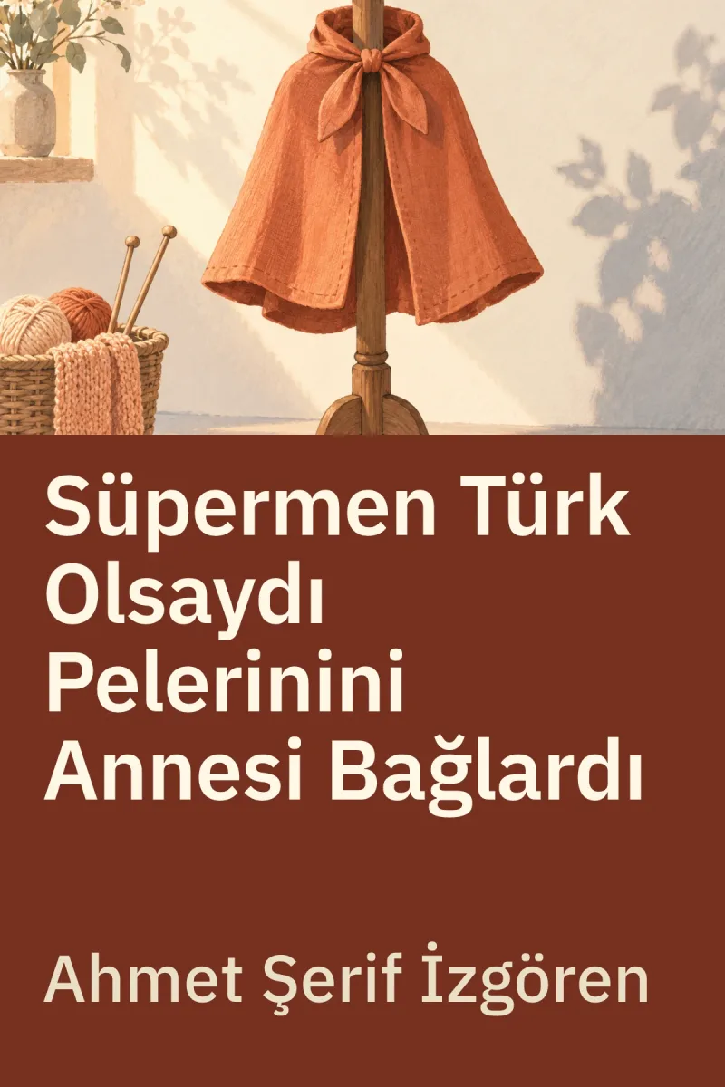 Süpermen Türk Olsaydı Pelerinini Annesi Bağlardı — Ahmet Şerif İzgören özgün kitap illüstrasyonu