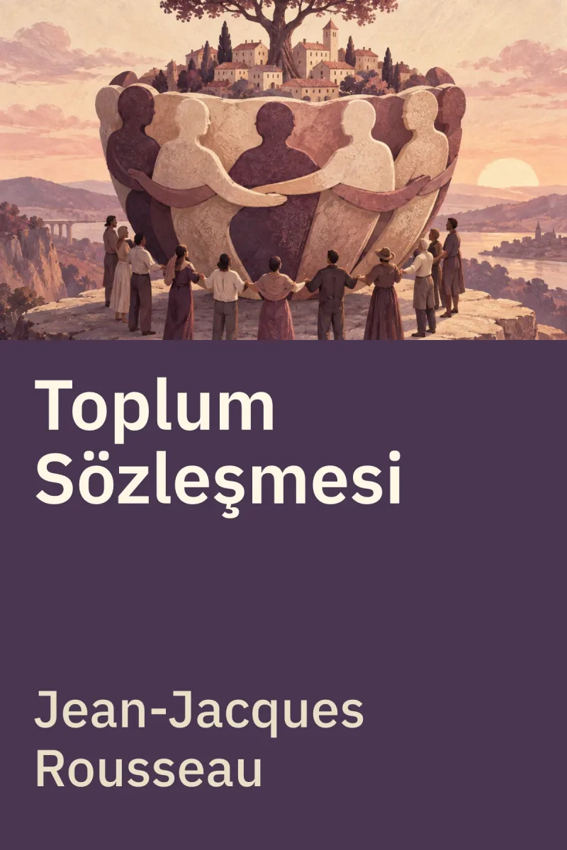 Toplum Sözleşmesi — Jean-Jacques Rousseau özgün kitap illüstrasyonu
