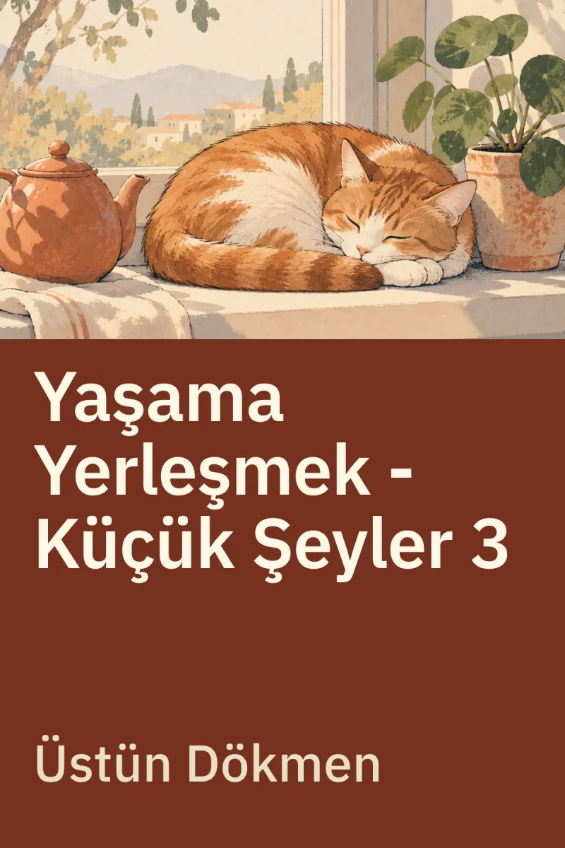 Yaşama Yerleşmek - Küçük Şeyler 3 — Üstün Dökmen özgün kitap illüstrasyonu