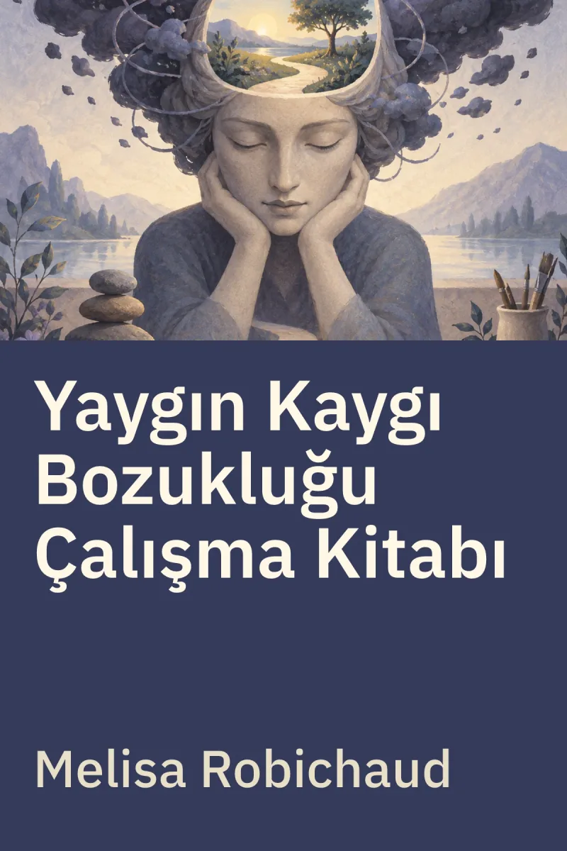 Yaygın Kaygı Bozukluğu Çalışma Kitabı — Melisa Robichaud özgün kitap illüstrasyonu