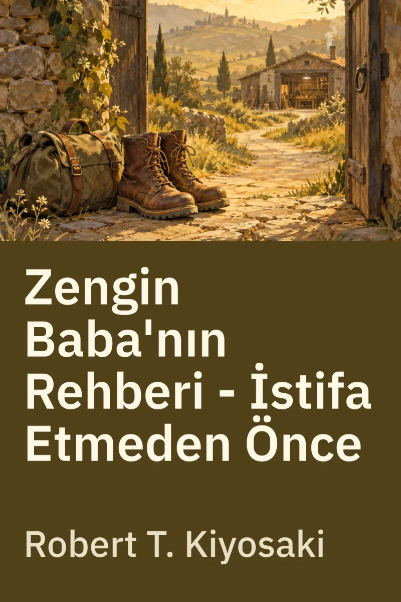 Zengin Baba'nın Rehberi - İstifa Etmeden Önce — Robert T. Kiyosaki özgün kitap illüstrasyonu