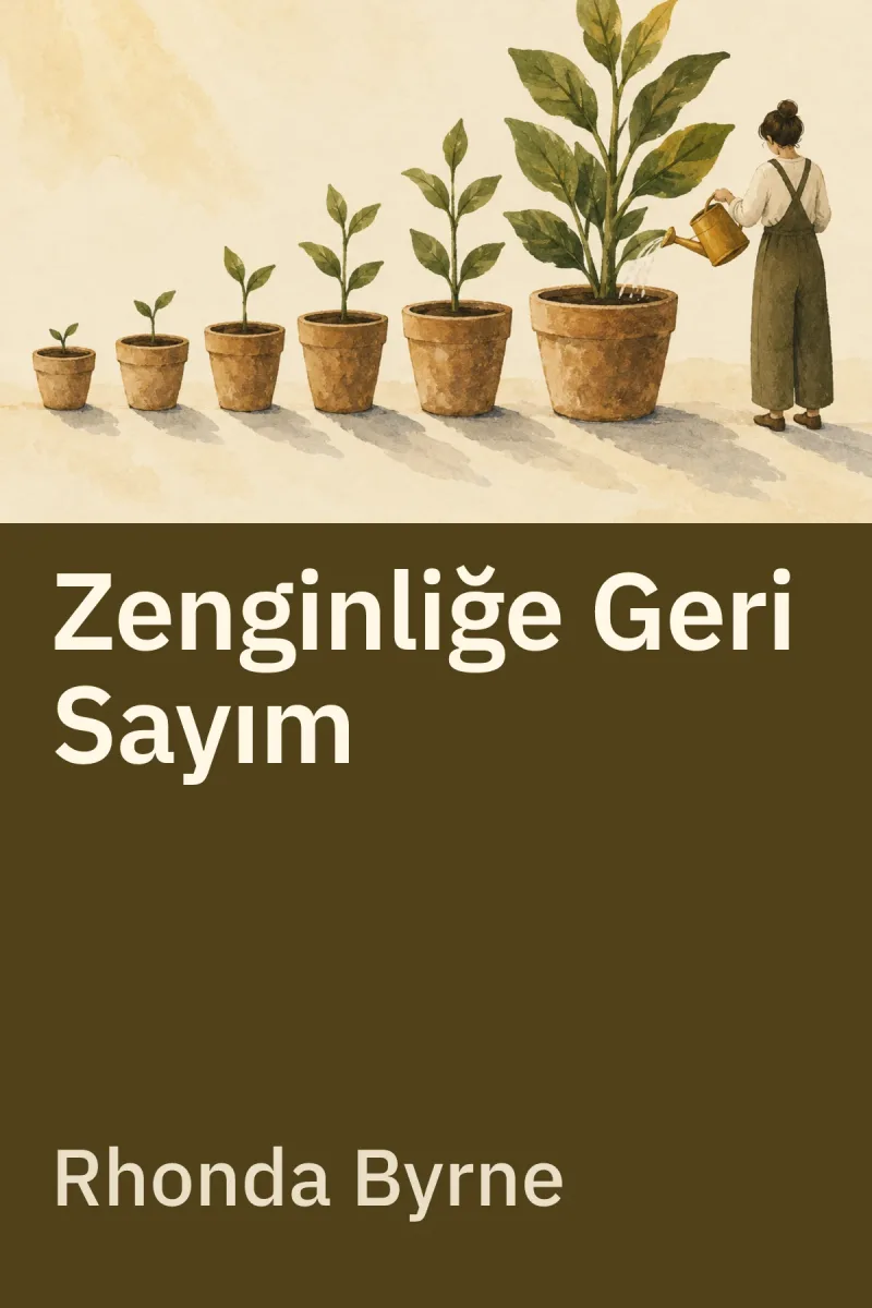 Zenginliğe Geri Sayım: 21 Günde Zenginliği Hayatınıza Çeken Alışkanlıklar — Rhonda Byrne özgün kitap illüstrasyonu
