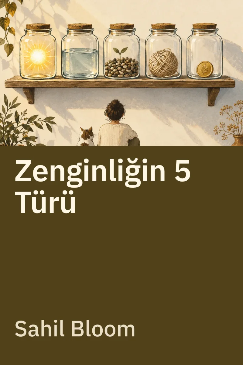 Zenginliğin 5 Türü — Sahil Bloom özgün kitap illüstrasyonu