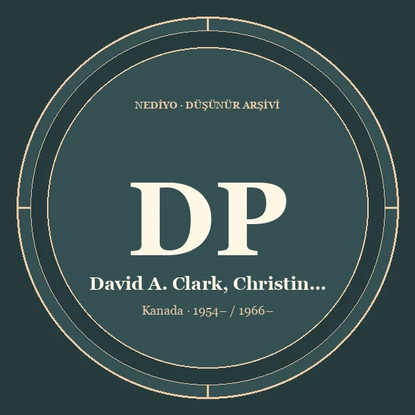 David A. Clark, Christine Purdon düşünür portresi