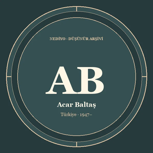 Acar Baltaş düşünür portresi
